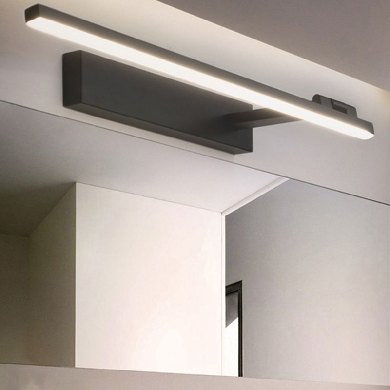 Modern Metal Wall Sconce Linear Shape Vanity Lamp with Acrylic Shade