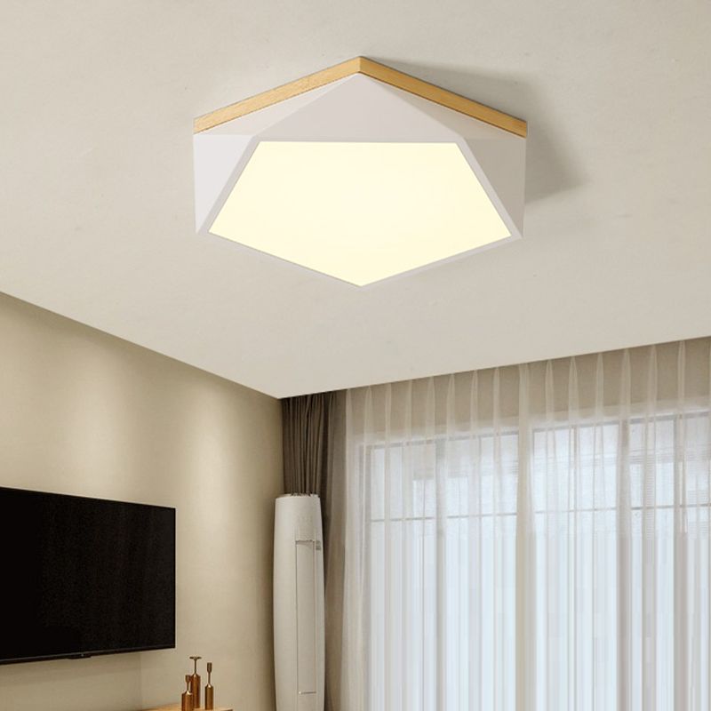 Nordic Style Ceiling Lighting Geometric LED Flush Mount Fixture for Living Room