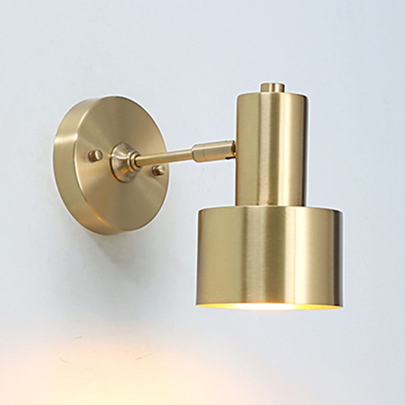 Modern Minimalist Style Cylinder Sconce Light Fixtures Metal 1 Light Wall Sconces