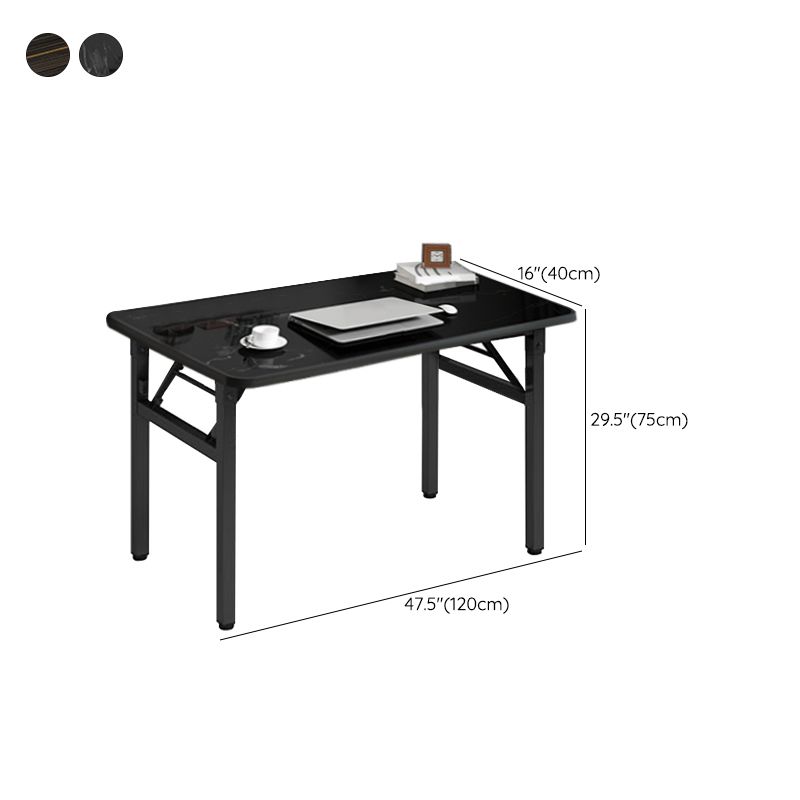 Contemporary Rectangular Folding Writing Desk Steel Base Office Desk