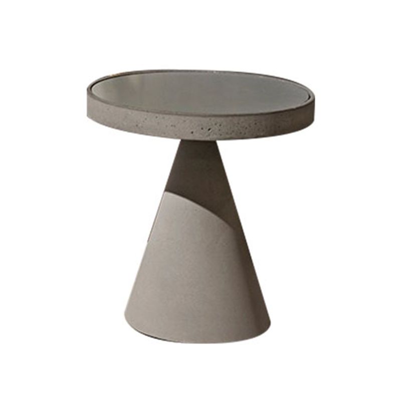 Contemporary Patio Table Stone Gray Coffee Table with Storage