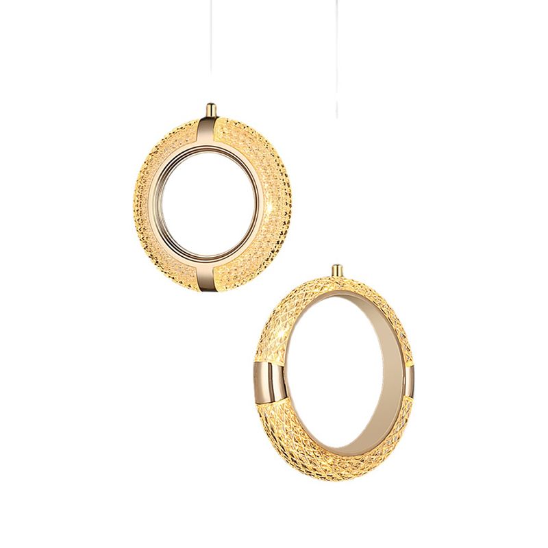 Circularity Shape Metal Pendant Lights Modern Style Hanging Lamps