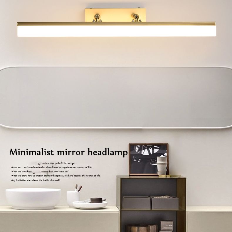 Linear Shade Swing Arm Wall Lighting Modern Style Metal 1 Light Sconce Lamp in Brass