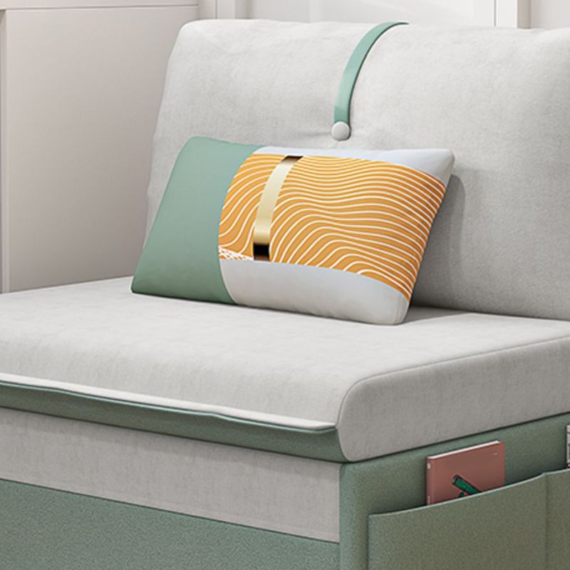 Contemporary Style Sofa Bed Upholstered No Theme Kid Bed in Gray