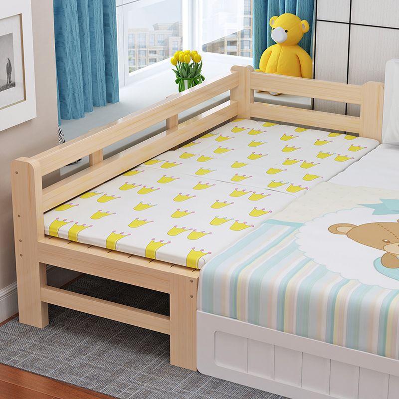 Scandinavian Toddler Bed Solid Wood No Theme Kids Bed with Mattress
