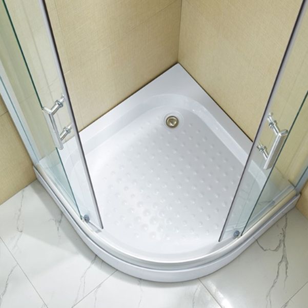 Double Sliding Shower Kit Rounded Shower Kit with Fixed Panel