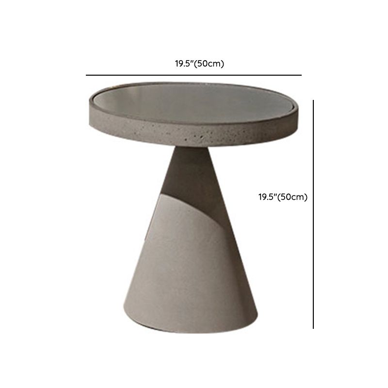 Contemporary Patio Table Stone Gray Coffee Table with Storage