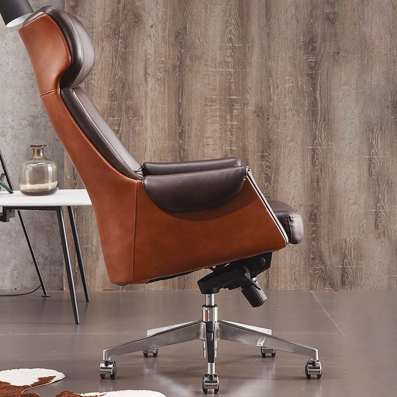 Modern No Arm Executive Chair Height-adjustable Managers Chair for Office