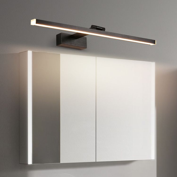 Lámpara lineal lámpara de luz contemporánea led de aluminio baños de pared lámpara de luz en negro