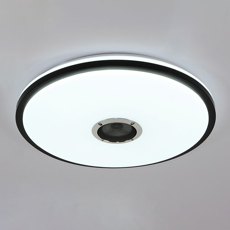 Plastic Circle Ceiling Mounted Fixture Modern LED Bluetooth Ceiling Light