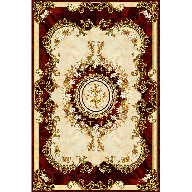 Tapis à imprimé floral vintage Tapis en polypropylène en polypropylène Facile Easy Care Anim Friendly Area Area Papet pour le salon