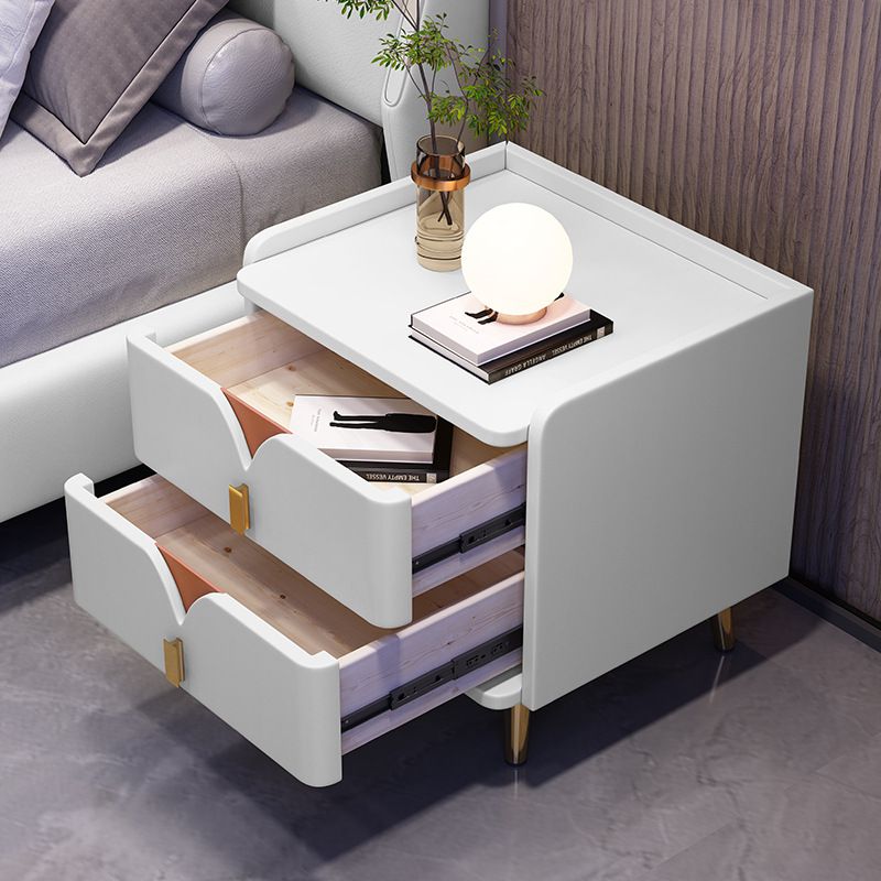 Solid Wood Bed Nightstand Contemporary Bedside Cabinet for Bedroom