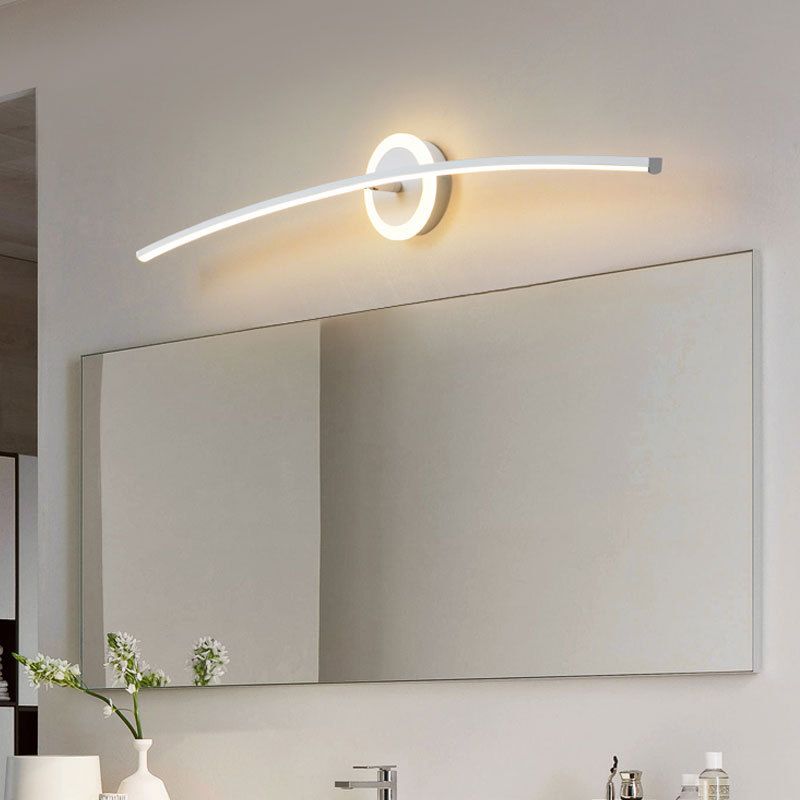 Metalen slanke muur ijdelheid licht moderne stijl 1 licht ijdelheid verlichting ideeën in wit