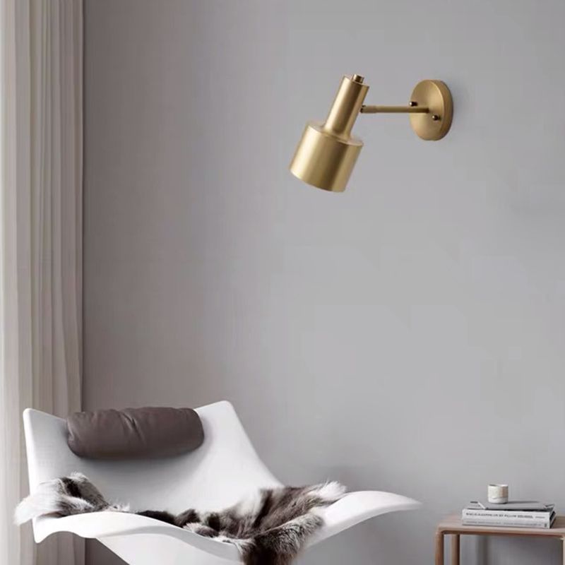 Postmodern Style Vanity Light Cylinder Shape Vanity Lamp with Iron Shade for Bedroom