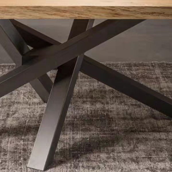 Tavolo industriale a 4 gambe rettangolo tavolo fisso in legno massiccio per ristorante