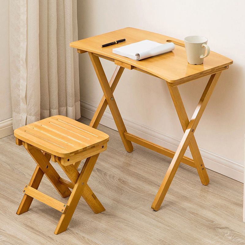 Foldable Kids Desks and Chair Set Bamboo Kids Desks Writing Desk