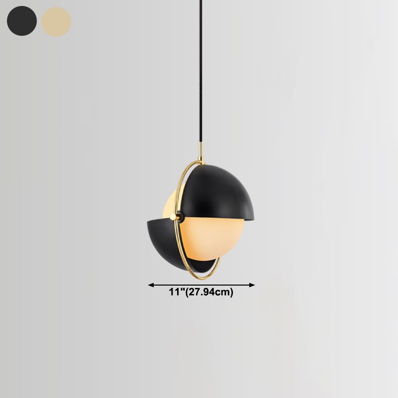 Round Metal Hanging Pendant Light Modern Style Suspension Pendant Light