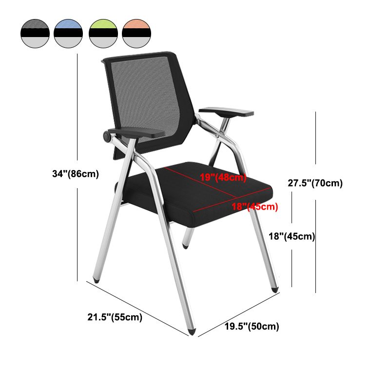 Mid Back Mesh Conference Chair Modern Home Office Fixed Arms Office Chair