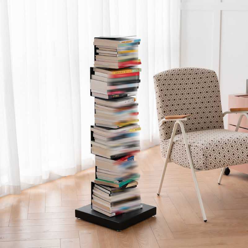 Scandinavian Vertical Corner Bookshelf Stainless Steel Material Bookshelf for Office