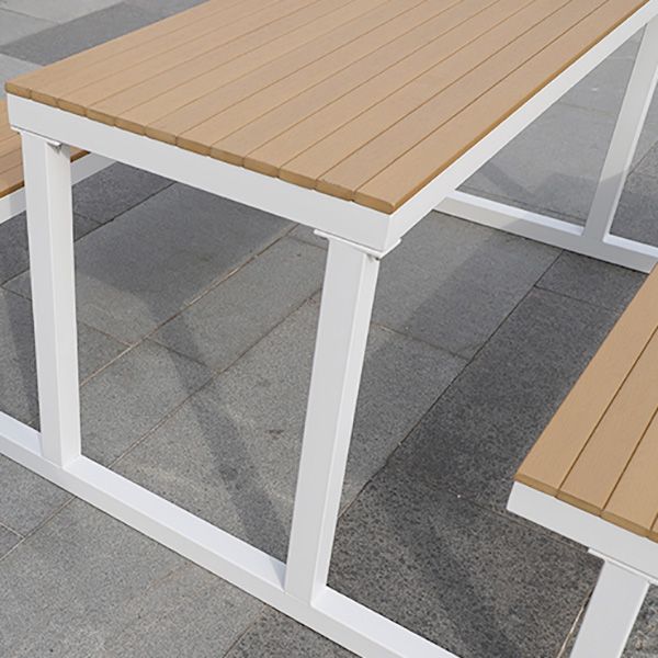 Contemporary Unfinished Rectangle Picnic Table UV Resistant Picnic Table