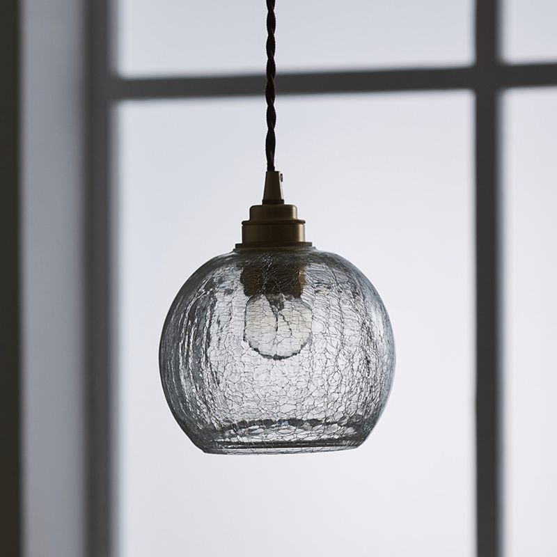 Sphère industrielle Lumière de plafond simple en verre transparent suspendu suspendu pour le salon