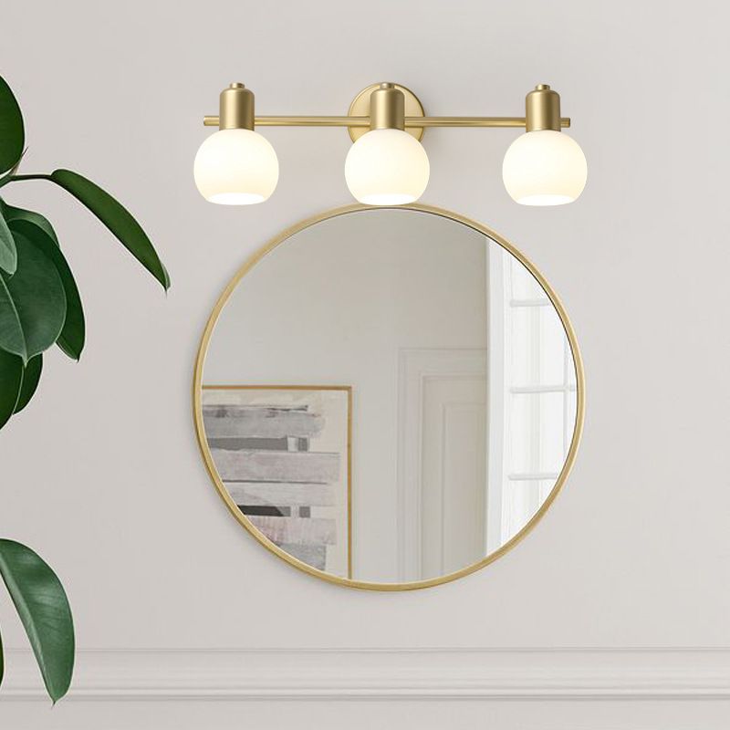 Wall Light Fixture Modern Wall Mounted Lighting in Gold for Washroom