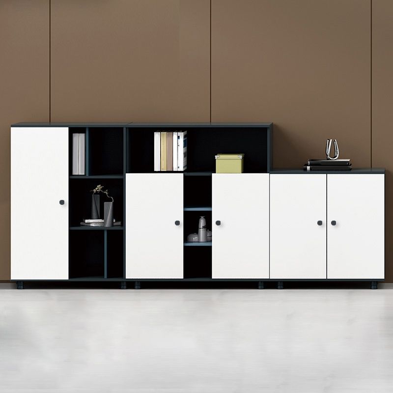 Contemporary File Cabinet Contrast Panel Vertical Filing Cabinet