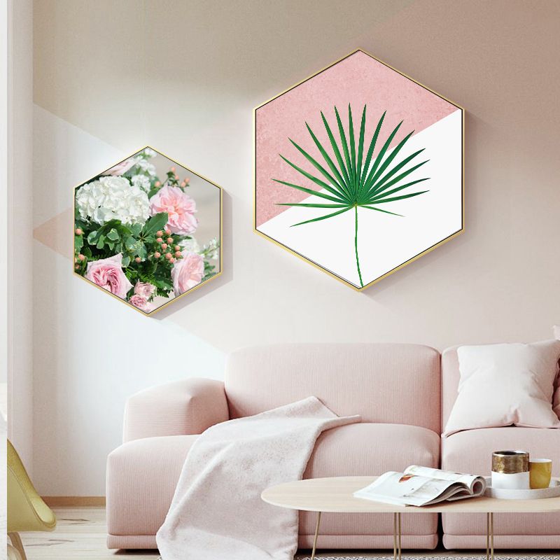 Photography Botanical Canvas Wall Art Soft Color Nordic Style Painting for Living Room