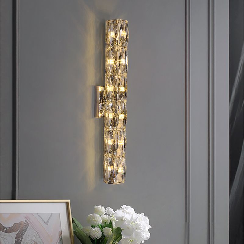 Post-Modern Wall Light Fixtures Clear Glass Indoor Wall Sconce Lighting