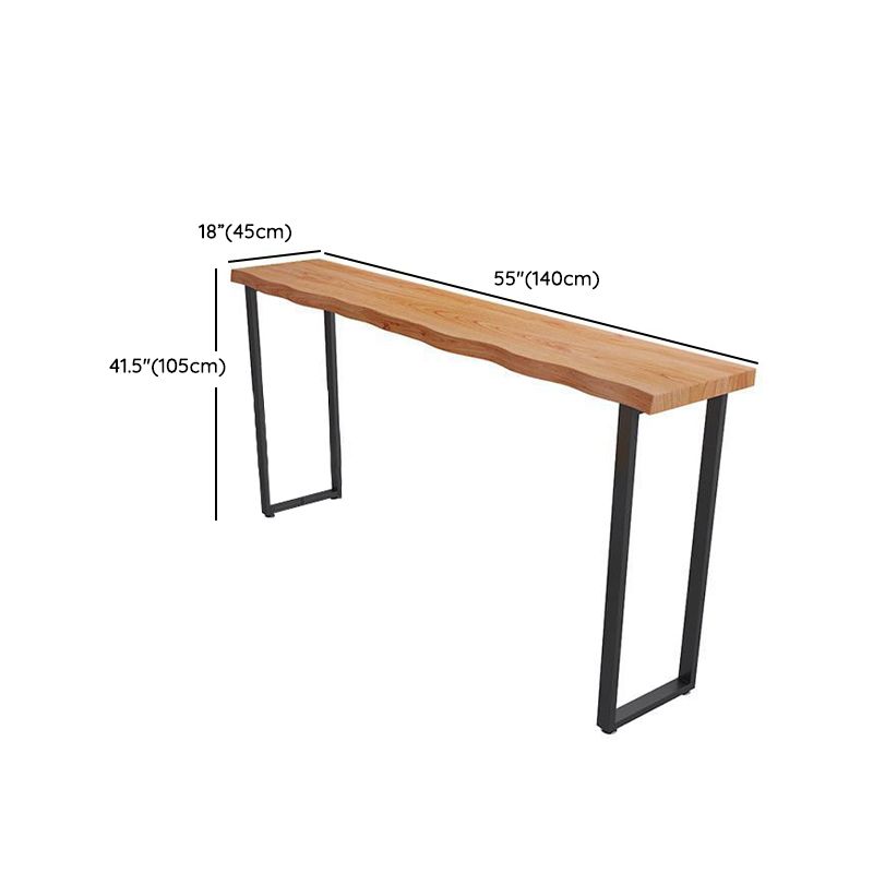 Rectangular Bar Height Table Industrial Style Bar Table with Sled Base