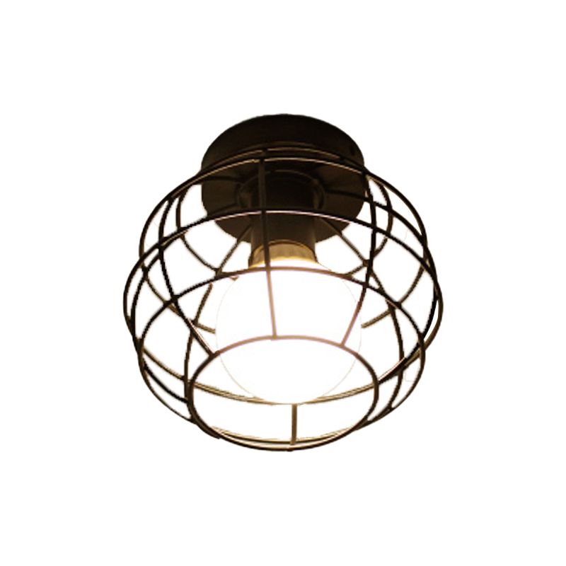 Modern Flush Ceiling Lights Metal 1-Light Flush Mount for Hallway