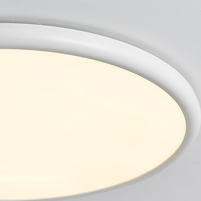 Modern Style Geometry Shape Ceiling Fixture Metal One Light Ceiling Mounted Light in White