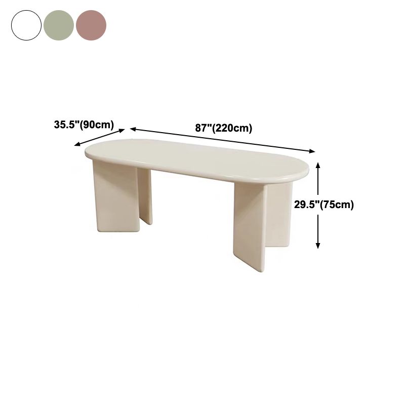 Contemporary Artificial Wood Top Oval Dinette Table Simple Dining Table for Living Room