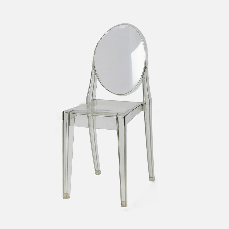 Scandinavian Stackable Plastic Side Chairs Open Back Side Chair