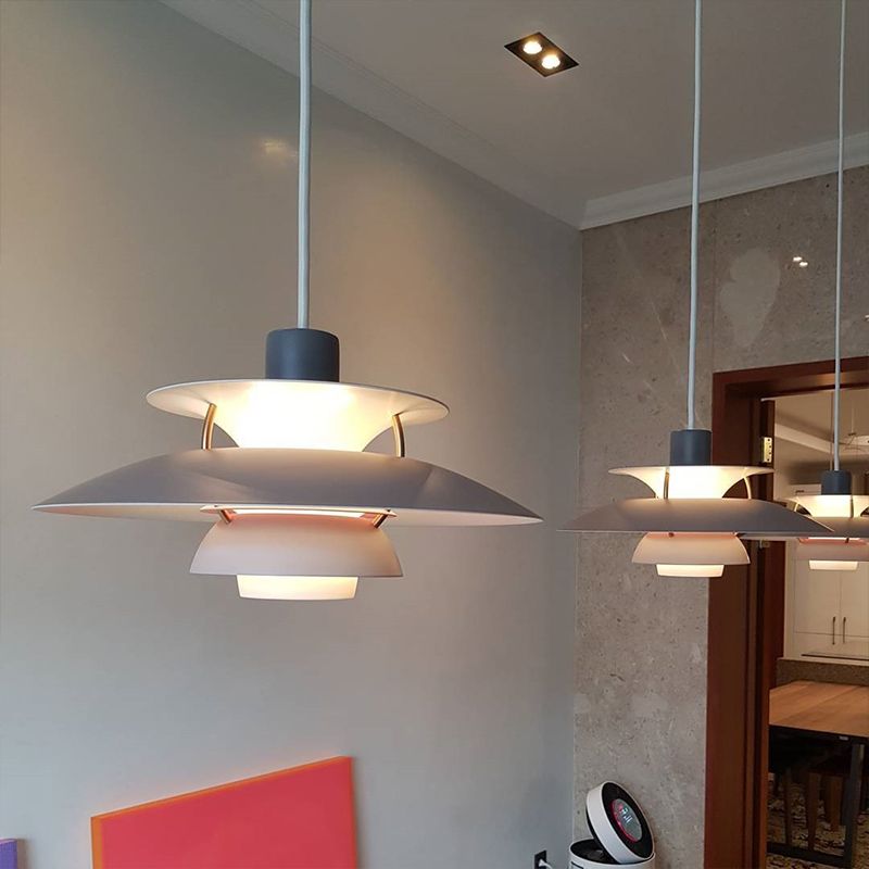 Hanging Light Fixture Metal Nordic Style LED Pendant Lighting for Dining Room