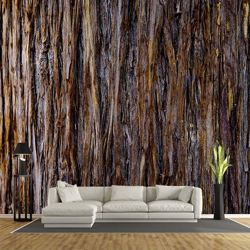 Environment Friendly Mural Wallpaper Industrial Style Wood Texture Mural for Home