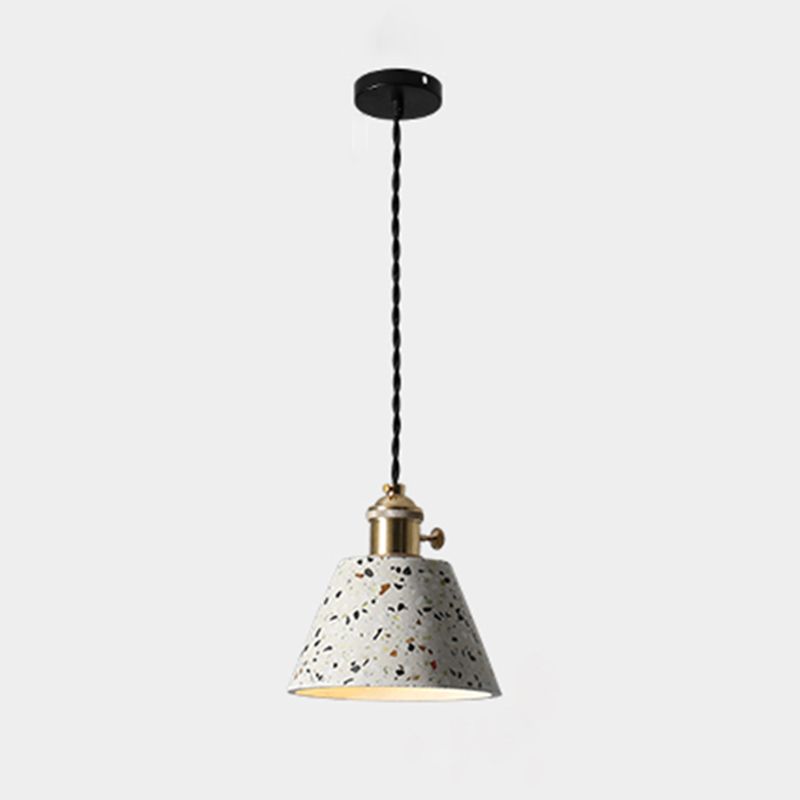 Contemporary Stone Hanging Lamp 1-Light Pendant with Metal for Kitchen