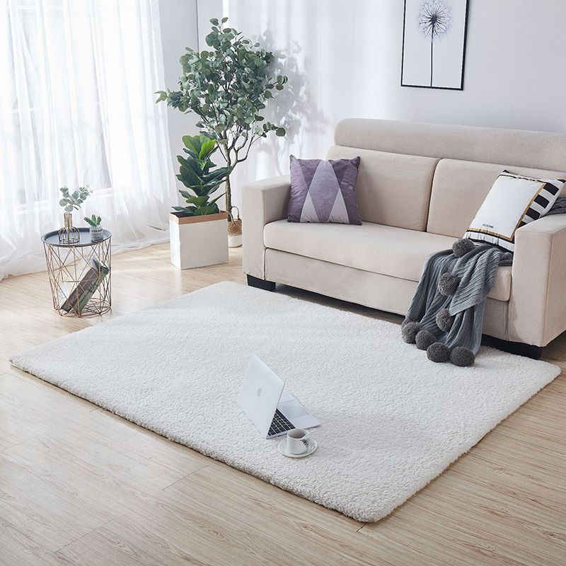 Multi-Colored Plain Rug Synthetics Minimalist Carpet Pet Friendly Anti-Slip Backing Indoor Rug for Living Room