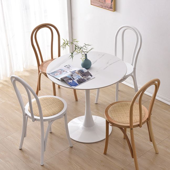 Modern Kitchen Dining Room Birch Wood Chair Windsor Back Side Chairs Set