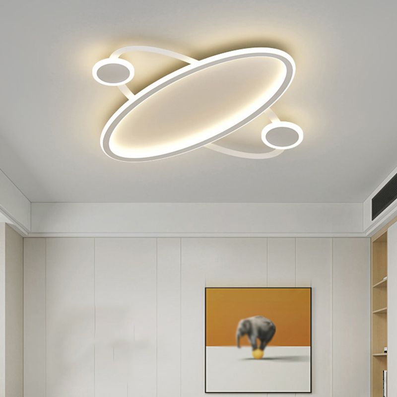 White Ceiling Light Contemporary LED Flush Mount Lighting for Foyer