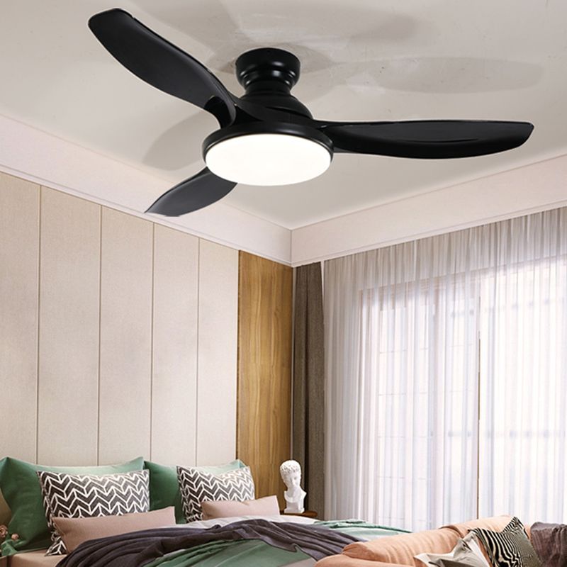 Kids Style Round Shape Ceiling Fan Light Metal Single Light LED Flush Light for Bedroom