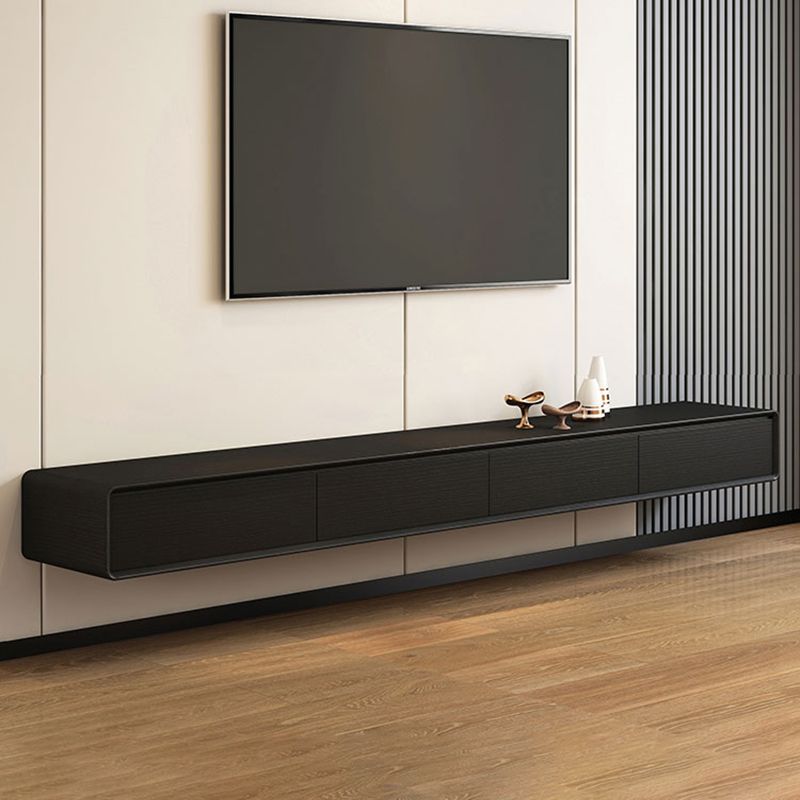 Scandinavian Wood TV Media Stand Wall-mounted TV Media Console with Drawers