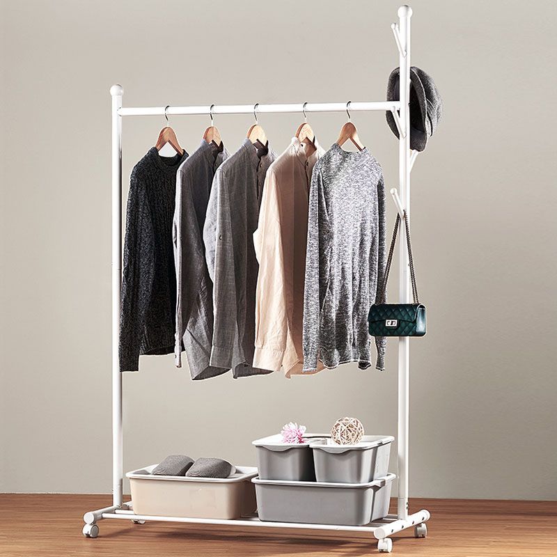 Modern Coat Rack Metal Free Standing Storage Shelves Entryway Kit