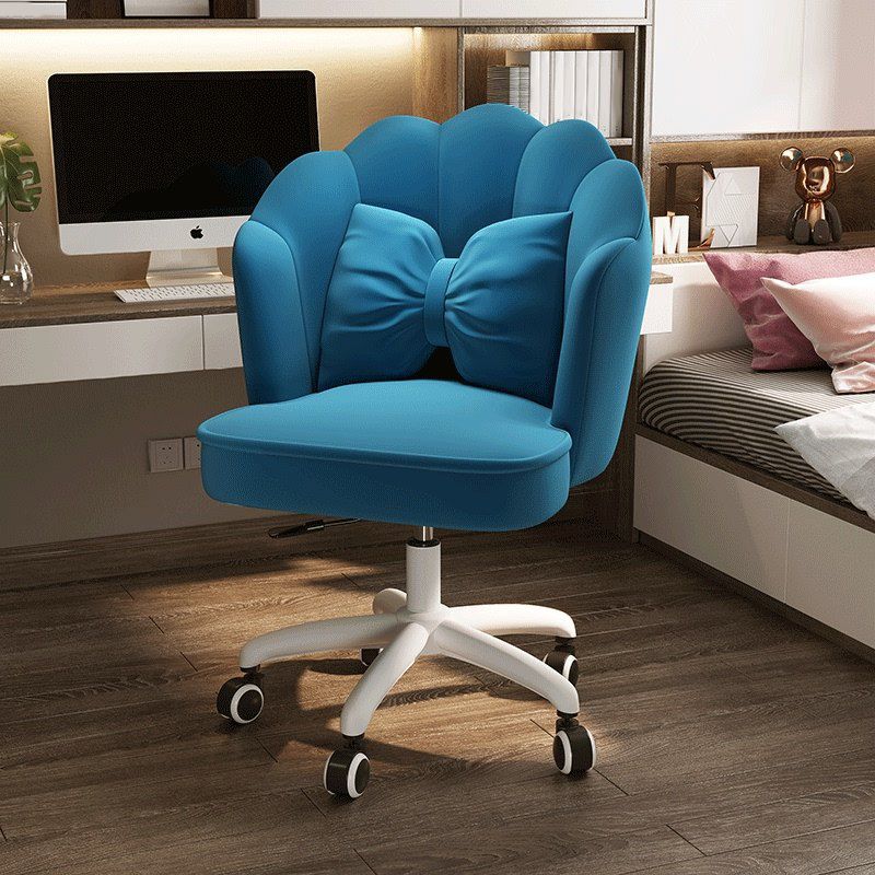 Modern Velvet Computer Desk Chair Armless Upholstered Office Chair