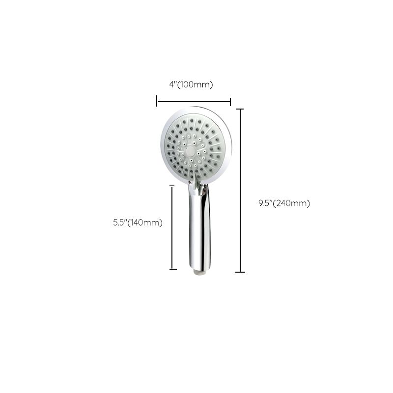 Contemporary Handheld Shower Head Adjustable Spray Pattern Silver Shower Head