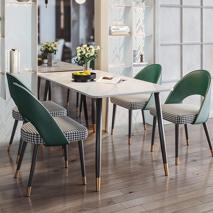 Contemporary Open Back Dining Chair Upholstered Side Chair for Dining Room