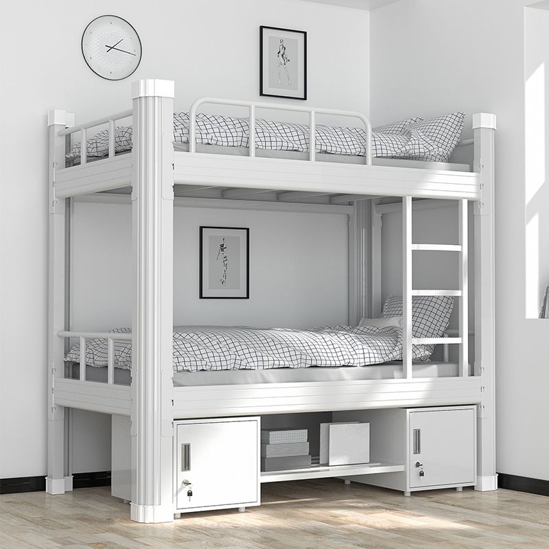 Modern Metal Platform Bed Open Frame Bunk Bed with Guardrail