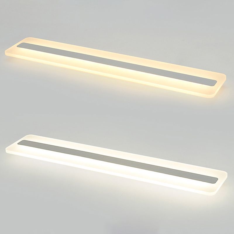 Modern Simple Style Metal Vanity Light Rectangle Shape LED Vanity Lamp for Bedroom