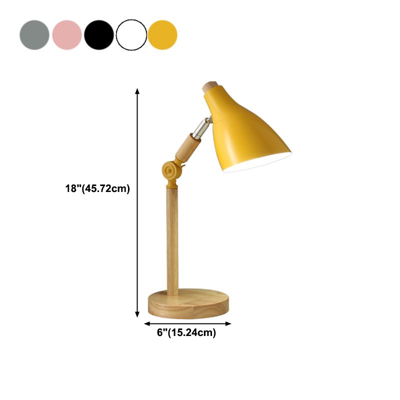 Moderner Stil konischer Tischlampe Metall 1-Licht-Nachttischlampe