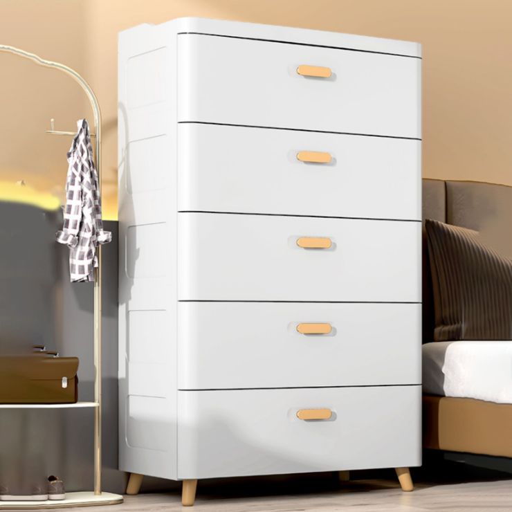 Modern Plastic Vertical Kids Dresser Set with Drawers for Bedroom